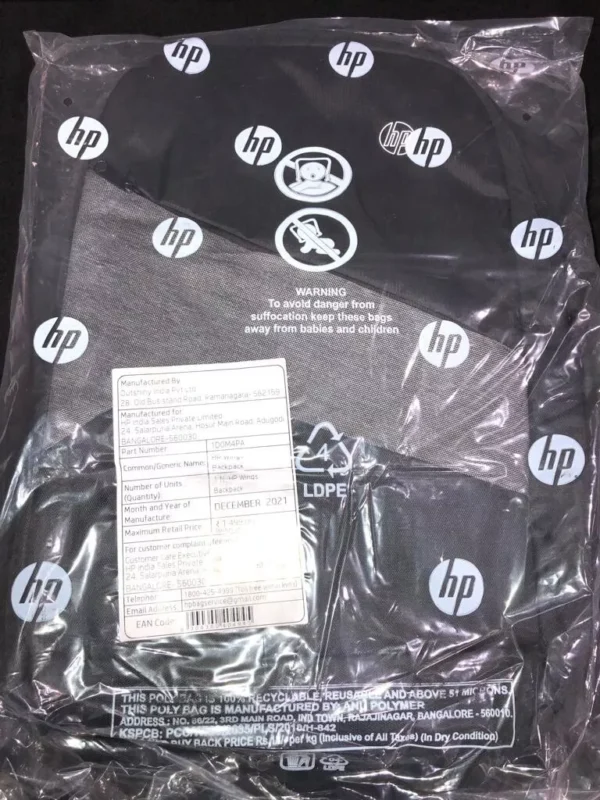 HP Wings Backpack for 15.6'' Inch (39.6 cm) Laptop BAG | Chromebook | Mac (Black) - Image 2