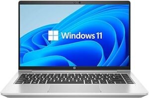HP ProBook 640 G8 PC 11th Generation Intel®️ Core™️ i5-1145G7 | 2.6 GHz up to 4.4 GHz, 4 cores, 8 threads | 32GB DDR4 RAM | 512GB PCIe®️ NVMe™️ SSD | 14-inch Full HD IPS – Intel Iris Xe Graphics | Webcam | Windows 10 Pro